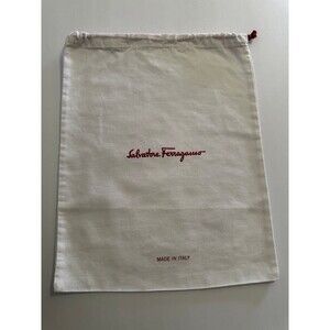 Salvatore Ferragamo Dustbag white canvas 12x15 inches